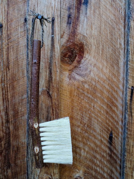 Woodland Hand Brush - Western Hazel Branch - One Only - Made in Our Shop