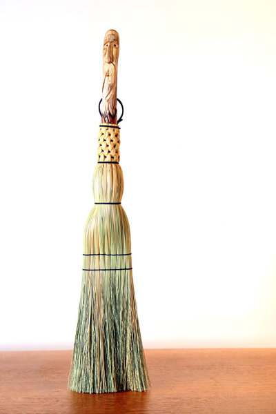 Wood Spirit Hand Broom - Camper Hearth Broom - Compact Sweep - One Only - Free Shipping