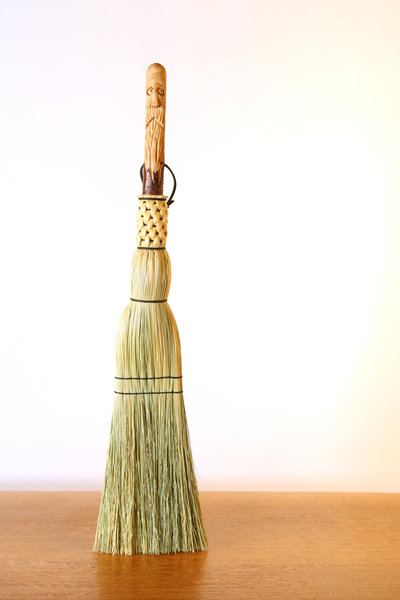 Wood Spirit Hand Broom - Camper Hearth Broom - Compact Sweep - One Only - Free Shipping