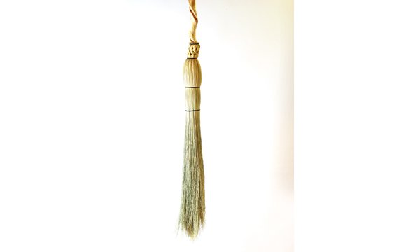Rustic Besom Broom -  Small Vine Twisted Round Besom - Cobweb Broom - One Only Functional Art - Free Shipping